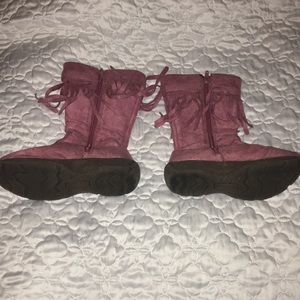 Girls Dusty Rose pink boots with fringe